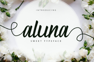 Aluna: A Script Handwritten Font for Editorial Design and Branding