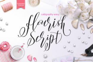 Flourish: A Script Handwritten Font for Creative Type Projects