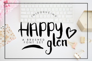 Happyglen: A Script Handwritten Font for Creative Crafters and Printables