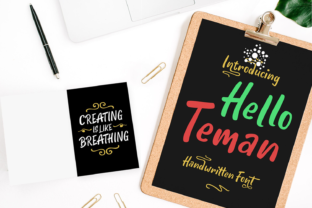 Hello Teman: A Bold Script Font for Web Designers and Digital Creators