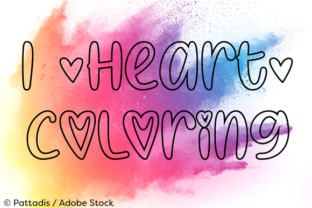 I Heart Coloring: A Script Font for Creative Expression