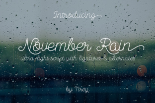 November Rain: A Script Font for Editorial Design and Branding