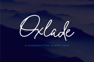 Oxlade: A Script Handwritten Font for Creative Product Design